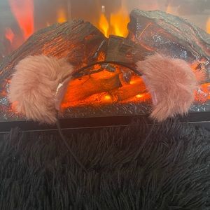 Pink furry Pom poms